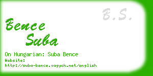 bence suba business card